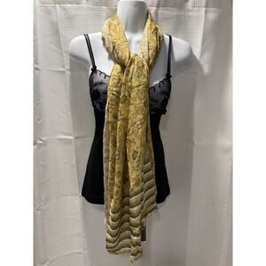 RODA Scarf Paisley Stripe Italy Silk Blend Old Money Luxury Forest Fairy goblin